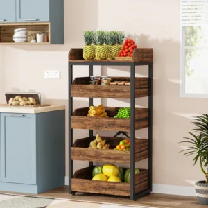 Tribesigns Wooden 5-Drawer Storage Rack - A1
