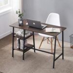 VECELO Computer/Writing Desk with 2-Tier Storage Shelves - B25