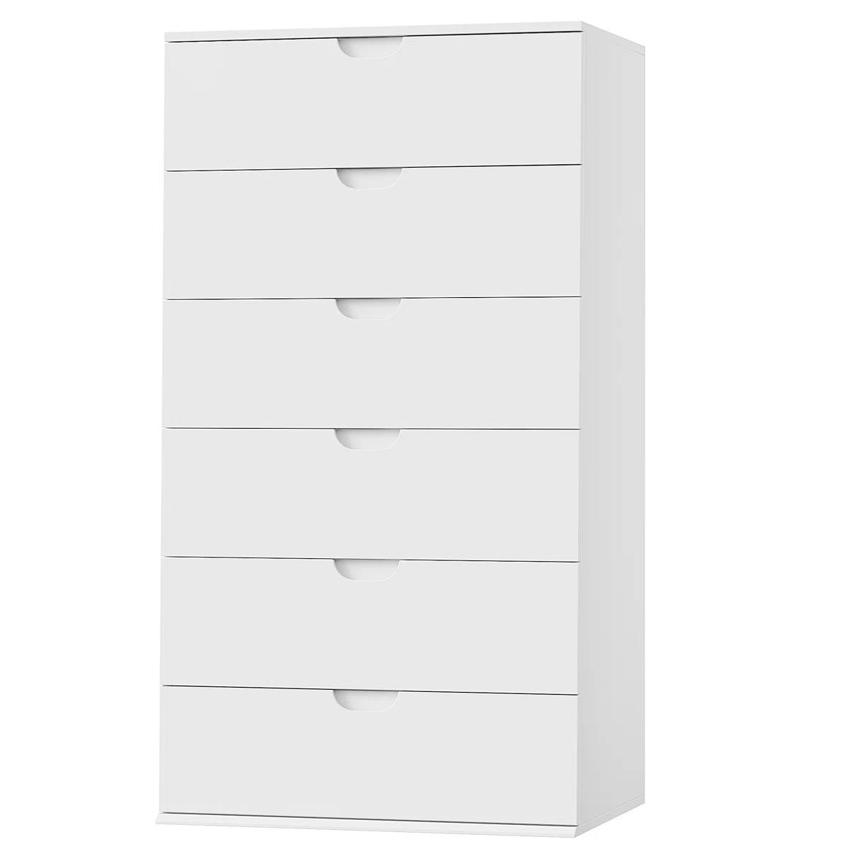 Wade Logan Auvo 6-Drawer Chest for Bedroom & Living Room, Handleless Design, White - Image 5