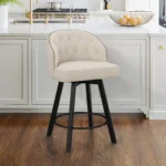 LUE BONA Arturo Swivel Counter Stool with Nailhead Trim - E28