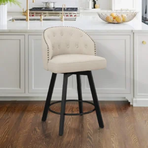 LUE BONA Arturo Swivel Counter Stool with Nailhead Trim - E28