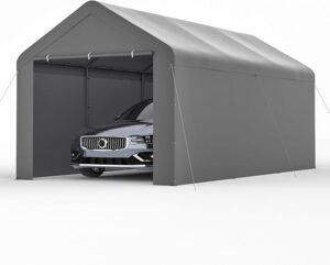 Car Ports Heavy Duty Outdoor Car Canopy Shelter Storage Tent Portable Garage with UV Protection, Waterproof & Rust-Proof - A32