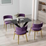 UIXE Woven Upholstered Counter Height Bar Stools with Backrest - E23