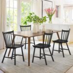 LUE BONA Upgraded Farmhouse Spindle Back Dining Chairs - E7