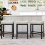 LUE BONA Counter Height Backless Bar Stools for Kitchen - E13
