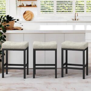 LUE BONA Counter Height Backless Bar Stools for Kitchen - E13