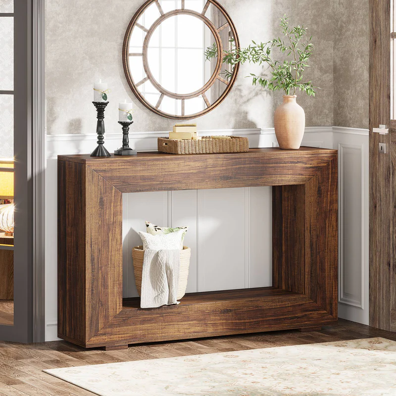 Tribesigns Farmhouse Console Table,Entryway Sofa Table with Storage - A13