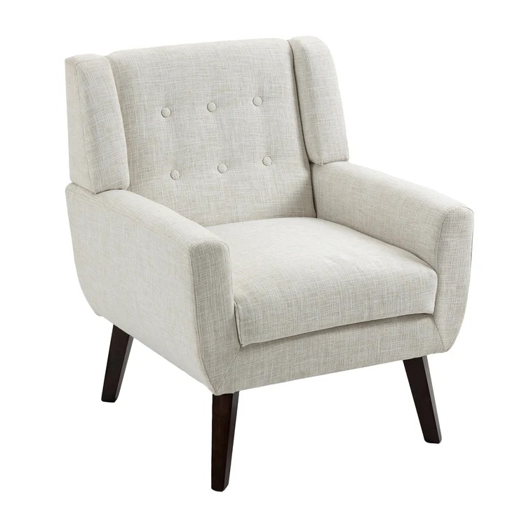 UIXE Cotton Linen Fabric Modern Accent Armchair - E35 - Image 4